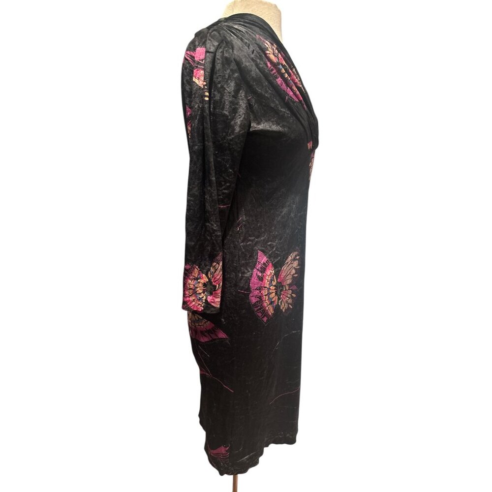 Diana Bentalls Vintage Velvet Butterfly Dress — Size 12 / M | Whimsy Goth, Y2K B - Picture 5 of 13